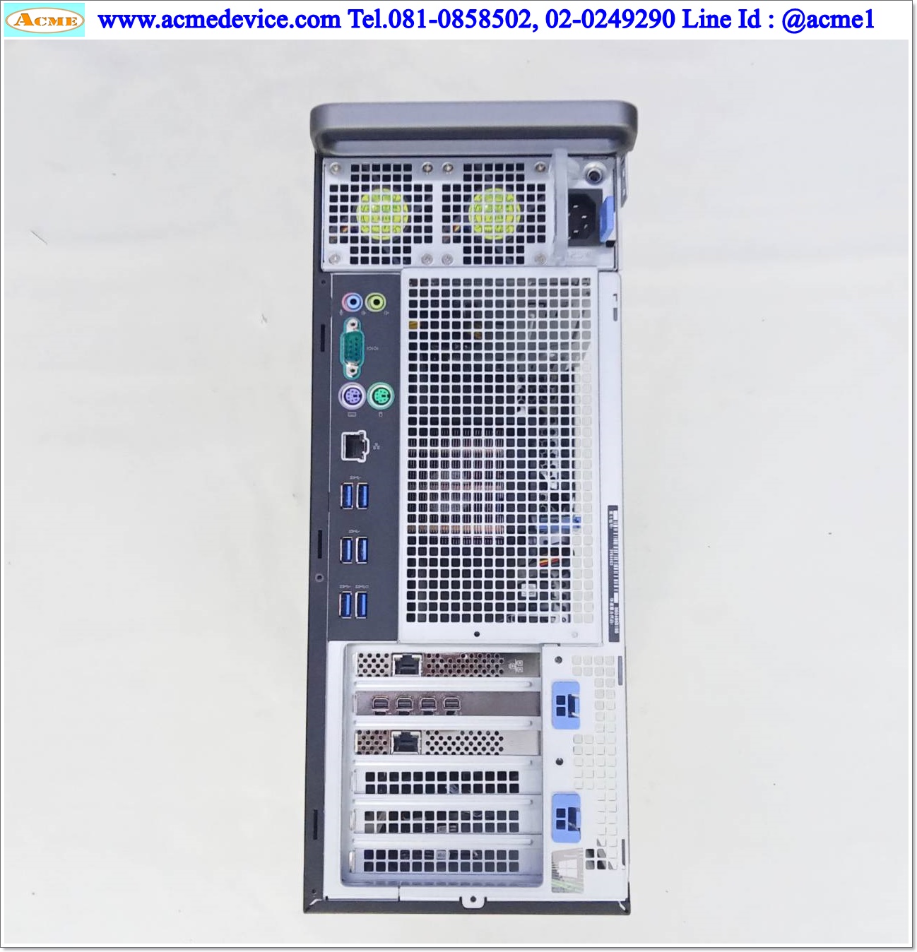 Computer Workstation Precision Dell รุ่น Precision 5820, Intel Xeon W-2104 CPU@3.20GHz, 16GB 2x8GB DDR4 3200MHz, Quadro T600 4GB GDDR5 Low Profile, 1TB 7200rpm SATA Hard Drive