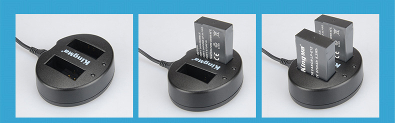 แท่นชาร์จแบต2ก้อน ยี่ห้อkingma สำหรับแบตเตอรี่ CANON LP-E12