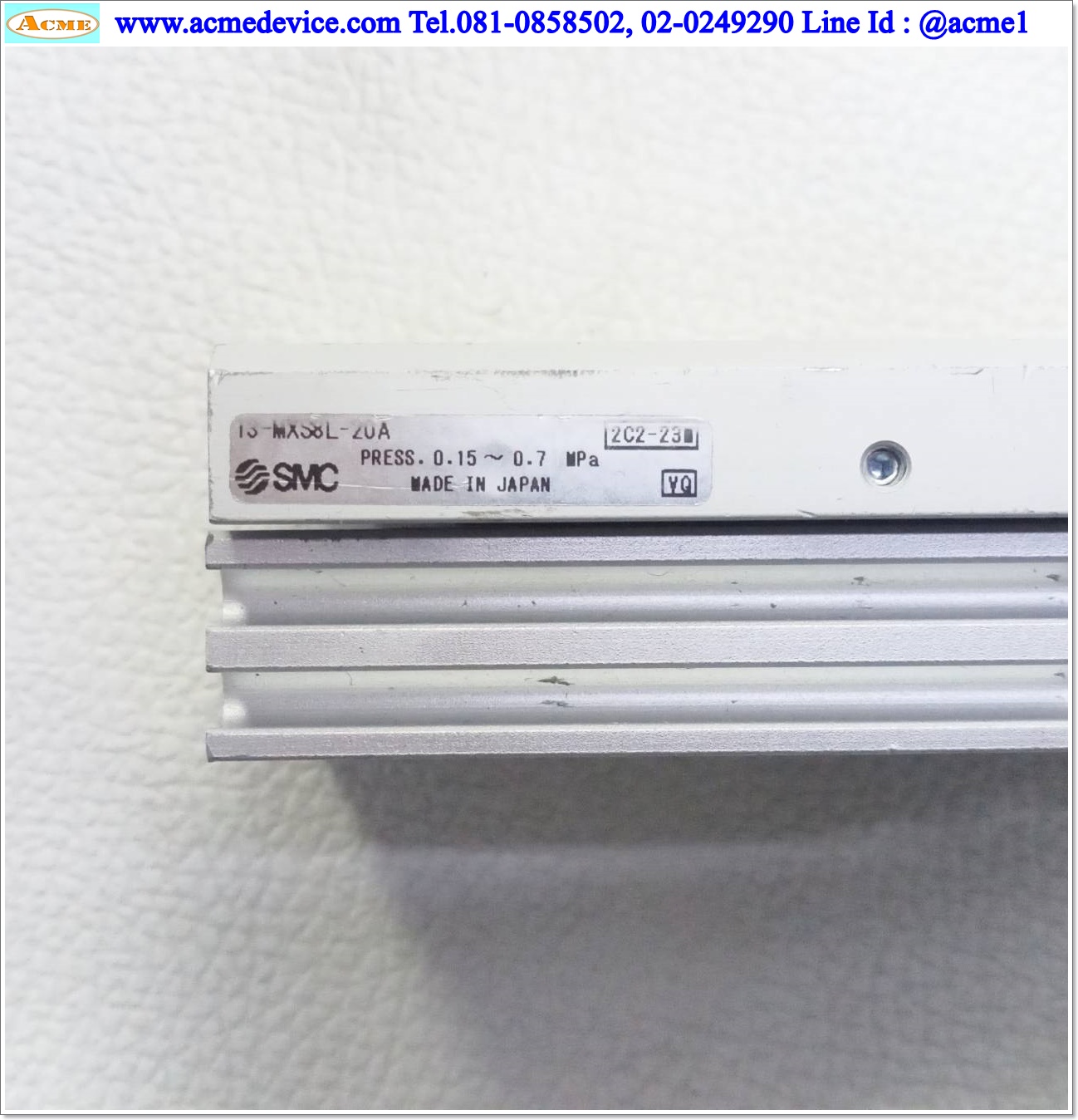 Guide Cylinder SMC รุ่น 13-MXS8L-20A, Bore 6 mm., Stroke 20 mm.