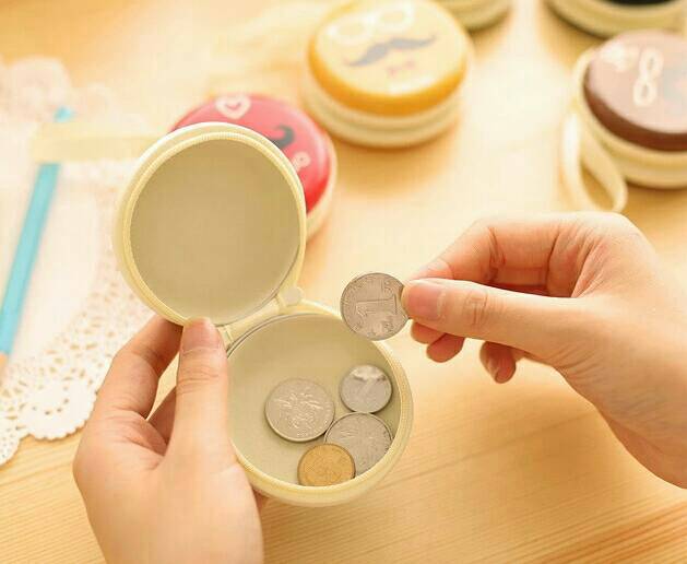 ที่เก็บสายหูฟัง/สายชาร์จ ลายเด็กหญิง สีชมพู น่ารัก