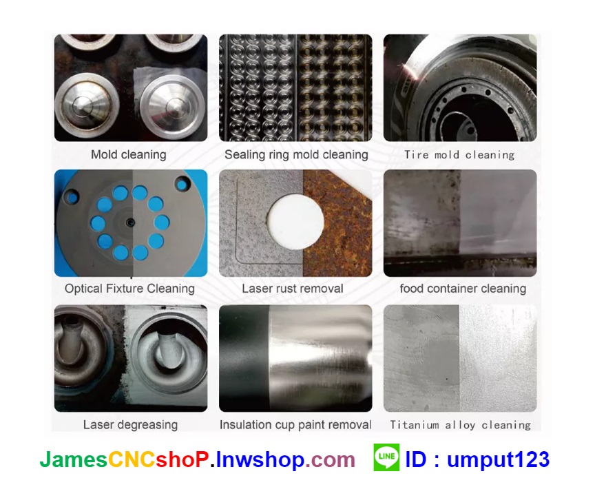 1500W 3in1 Fiber Optic Laser Clean-Weld-Cut. เลเซอร์กำจัดสนิม 1500วัตต์ 3in1 คลีน เชื่อม ตัด