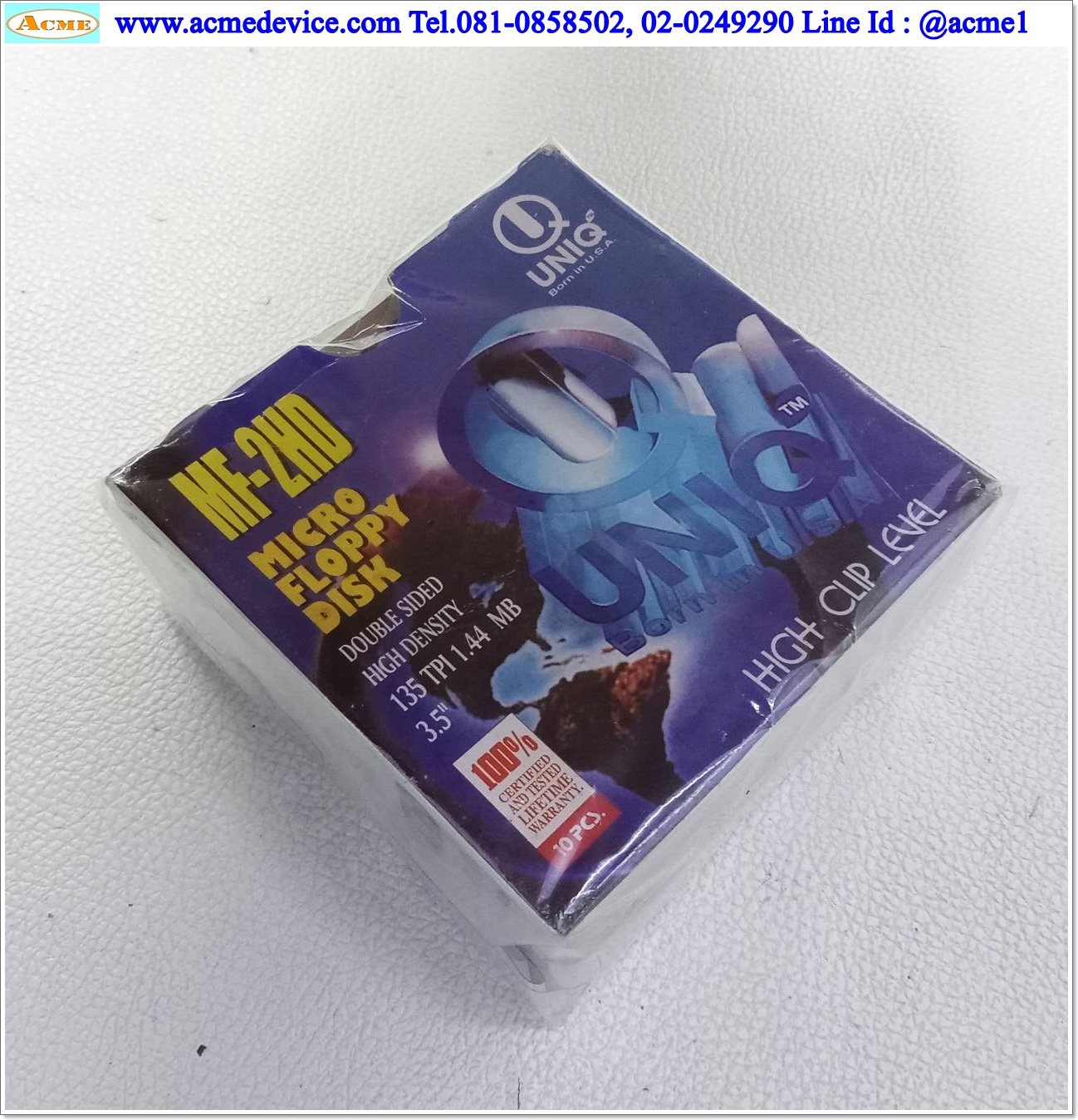 Floppy Disk Uniq รุ่น MF-2HD, 2HD, 1.44MB, 10pcs.