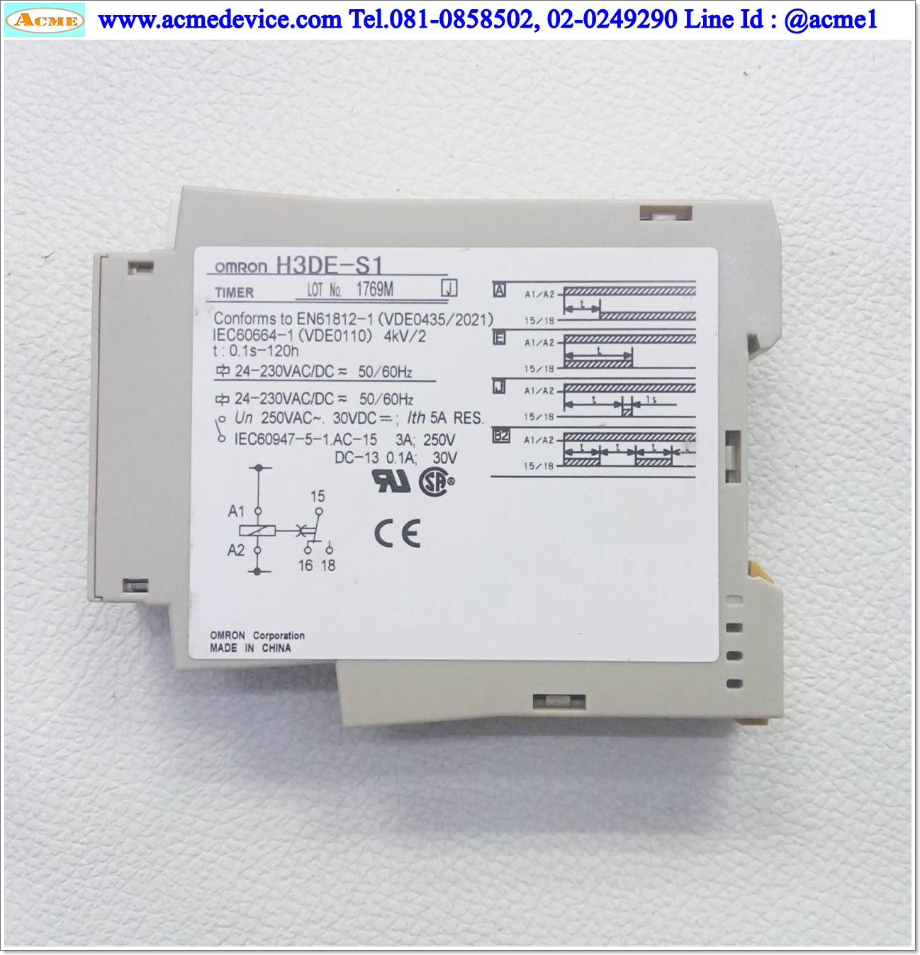 Timer Omron รุ่น H3DE-S1, 0.1s to 120h