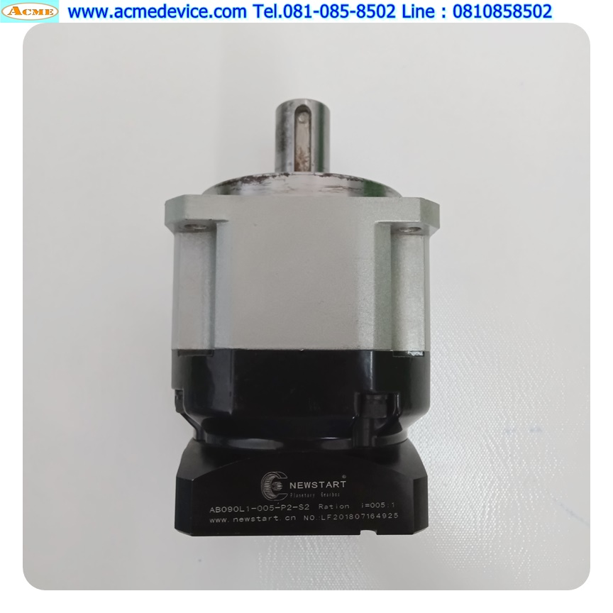 Gear Head Newstart รุ่น AB090L1-005-P2-S2, Ratio 5:1 (เพลาเข้า 19 mm. ออก 22 mm.) for 750w ( A )