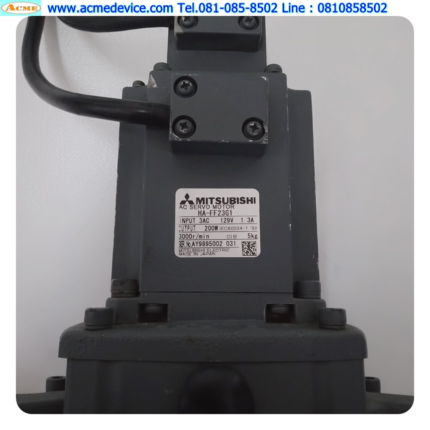 Servo Motor Mitsubishi รุ่น HA-FF23 & Gear Head GR-S-20-A, 200W