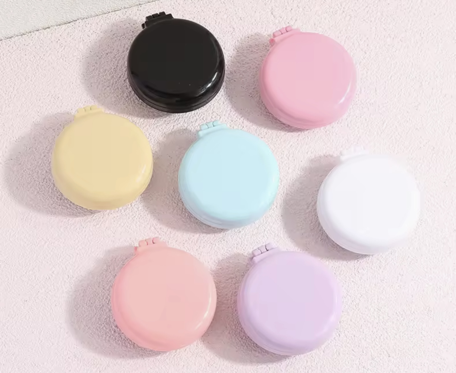 (ของแถม) แปรงหวีผมกระจกพับพกพา สีพาสเทล