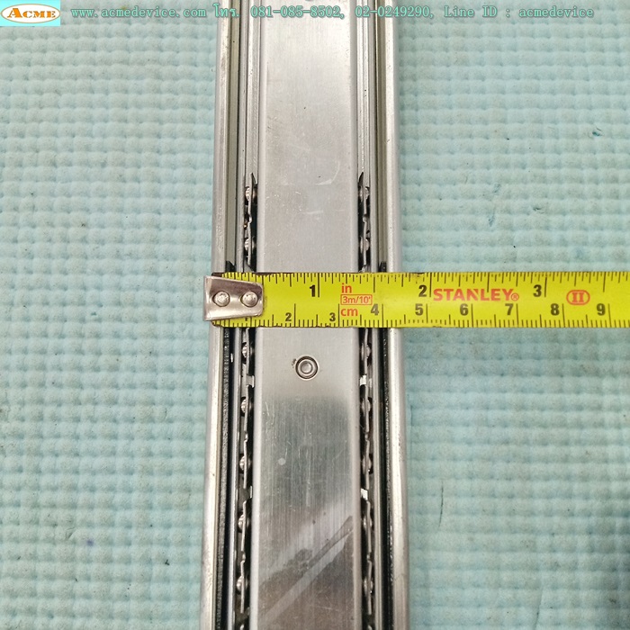 รางสไลด์, รางลิ้นชักลูกปืนขนาด 45 mm. x 400 mm., ระยะชัก 400 mm.