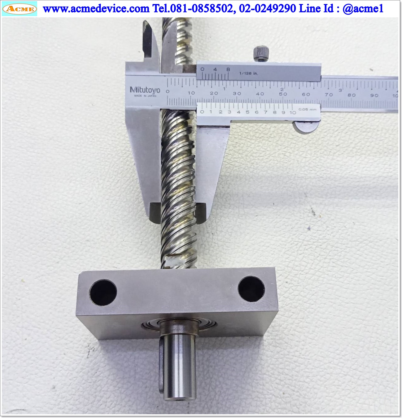 Ball Screw THK รุ่น WTF1030, แกนโต 15 mm., ยาว 750 mm., Stroke 600 mm., Pit 30 mm.