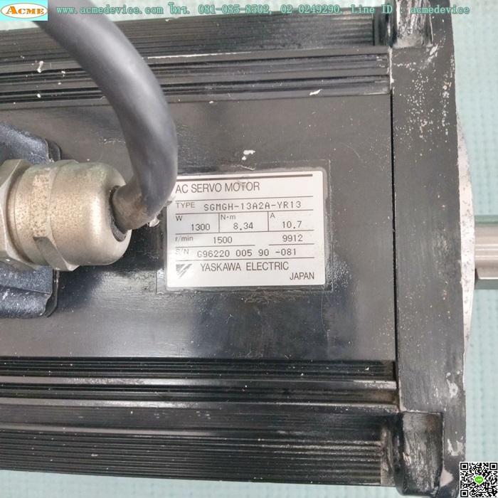 Servo Motor Yaskawa รุ่น SGMGH-13A2A-YR13, 1.5kW, (1500W), 1500r/min