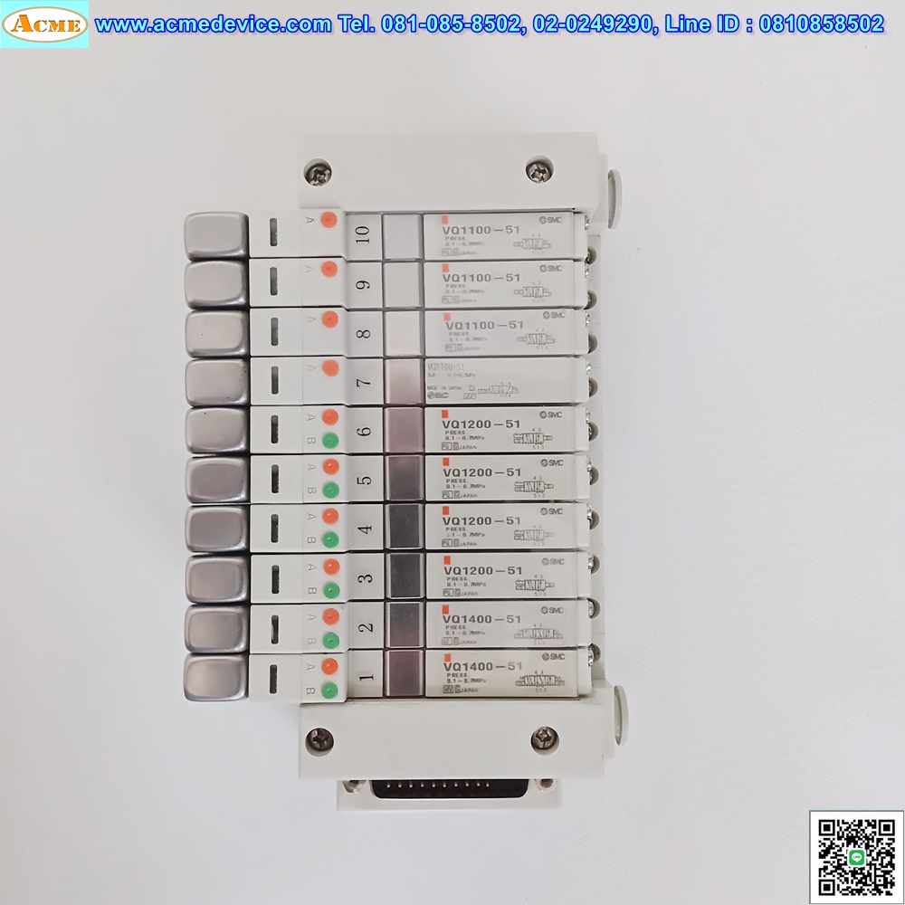 Solenoid Valve SMC รุ่น VQ1100-51 (4)+ VQ1200-51 (4)+VQ1400-51 (2)