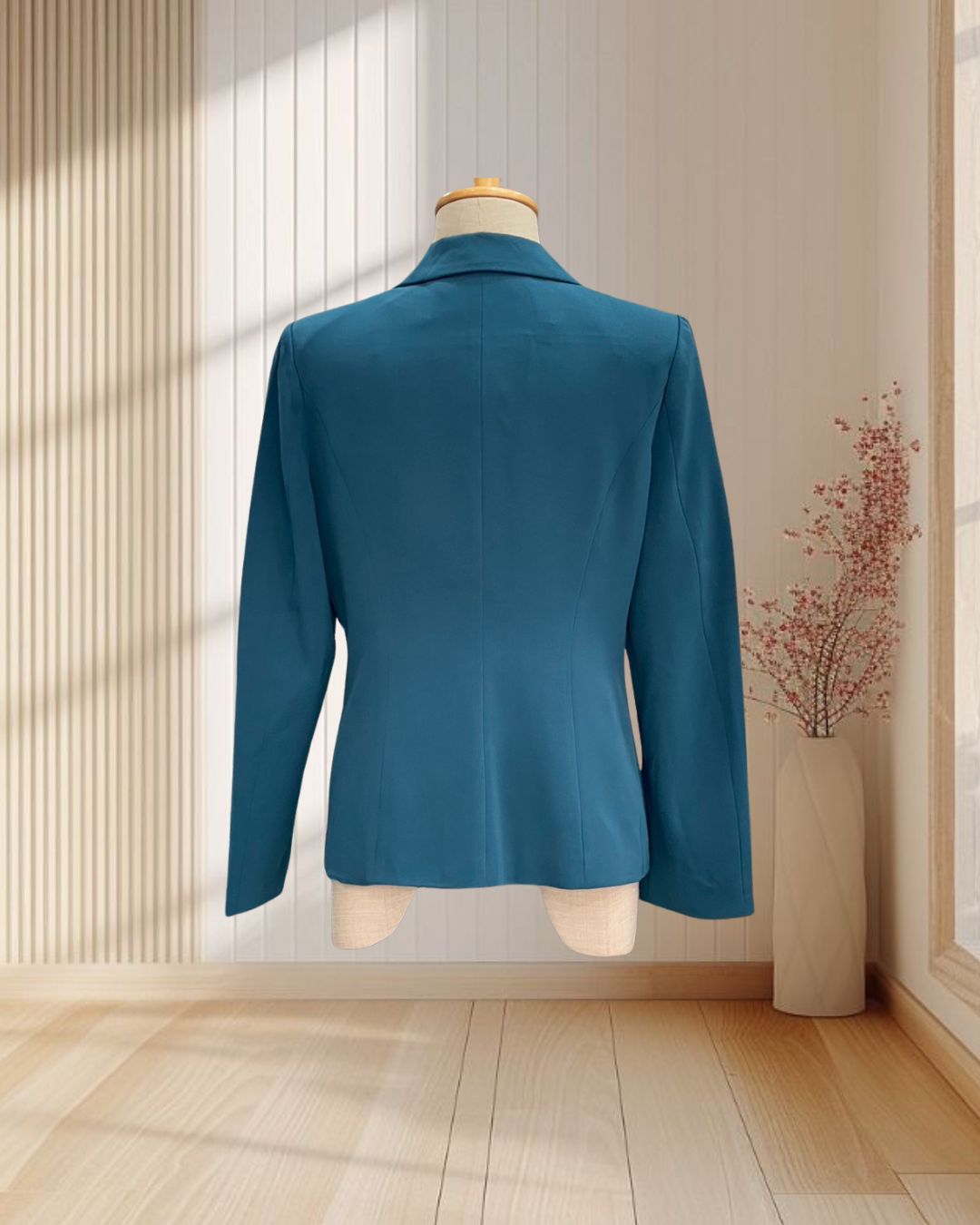 สูทผู้หญิง สีฟ้าน้ำทะเล 2กระดุม ไซส์ L