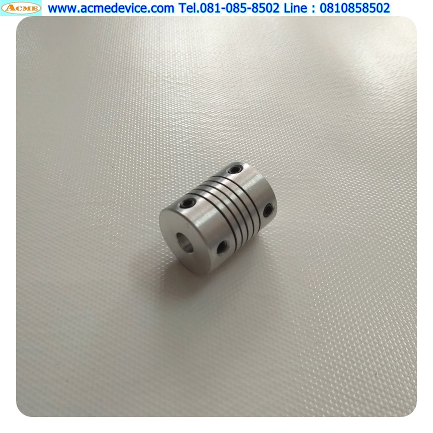 Coupling Aluminum ขนาด ID 6/10mm, OD 19mm, L 25mm