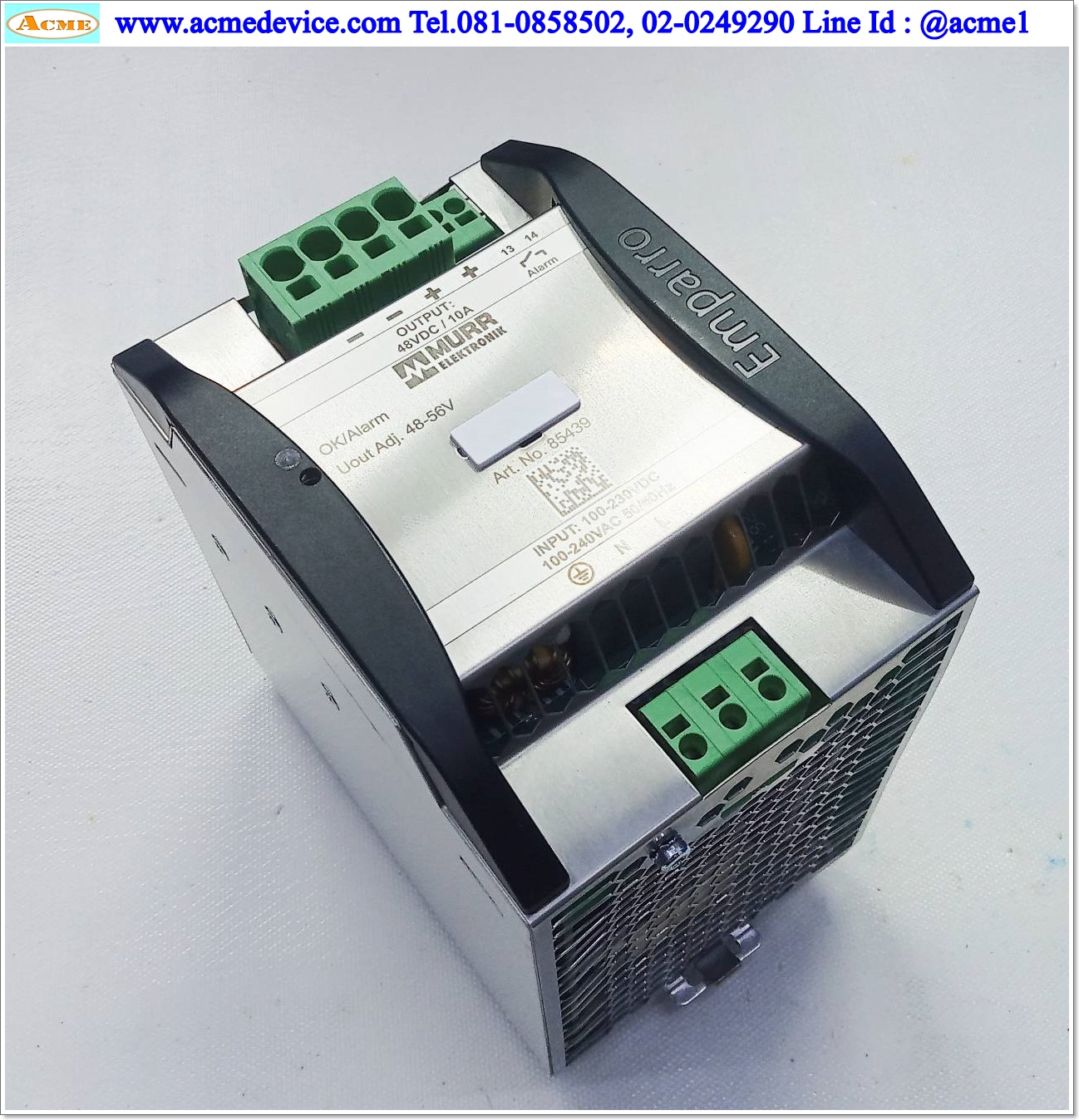Power Supply Murrelektronik รุ่น Emparro 10-100-240/48, Output 48Vdc, 10A, 480W