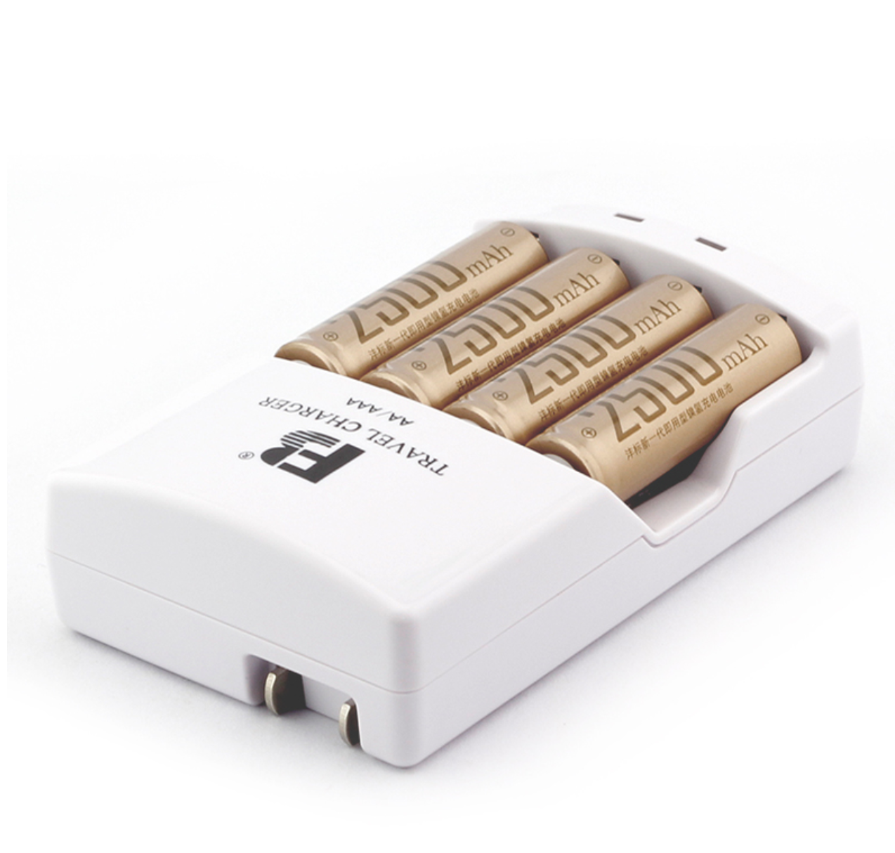 ถ่านชาร์จและแท่นชาร์จ AA ยี่ห้อ FB 2500mAh สำหรับใส่ไฟต่อเนื่อง หรือแฟลชถ่ายภาพ