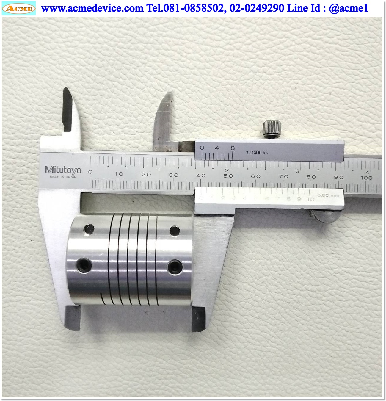 Coupling Aluminum ขนาด ID 6/8 mm, OD 32mm, L 40mm