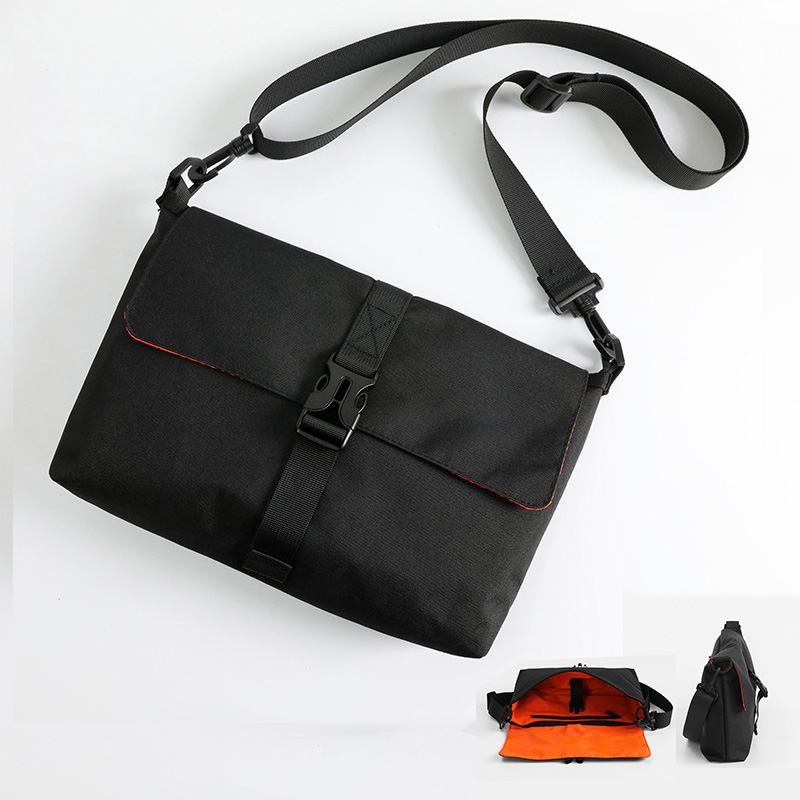 กระเป๋าแมสเซนเจอร์ กระเป๋าสะพายข้าง end&start | END002 black orange