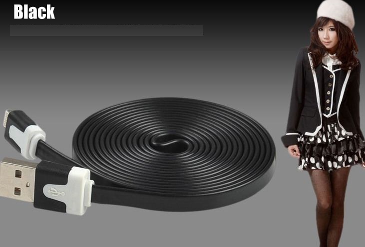 สายชาร์จ USB (แบน) สำหรับ iPhone ยาว 3เมตร