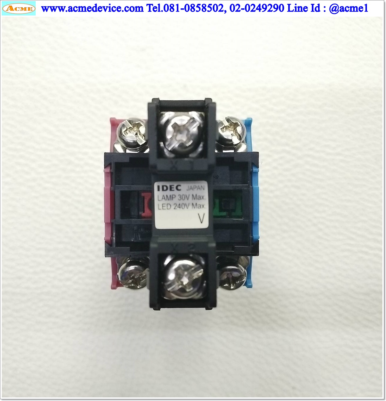 Pushbutton Switch Idec รุ่น ALW series, 1 NO 1 NC, ขนาด 22 mm (ฺฺRed)