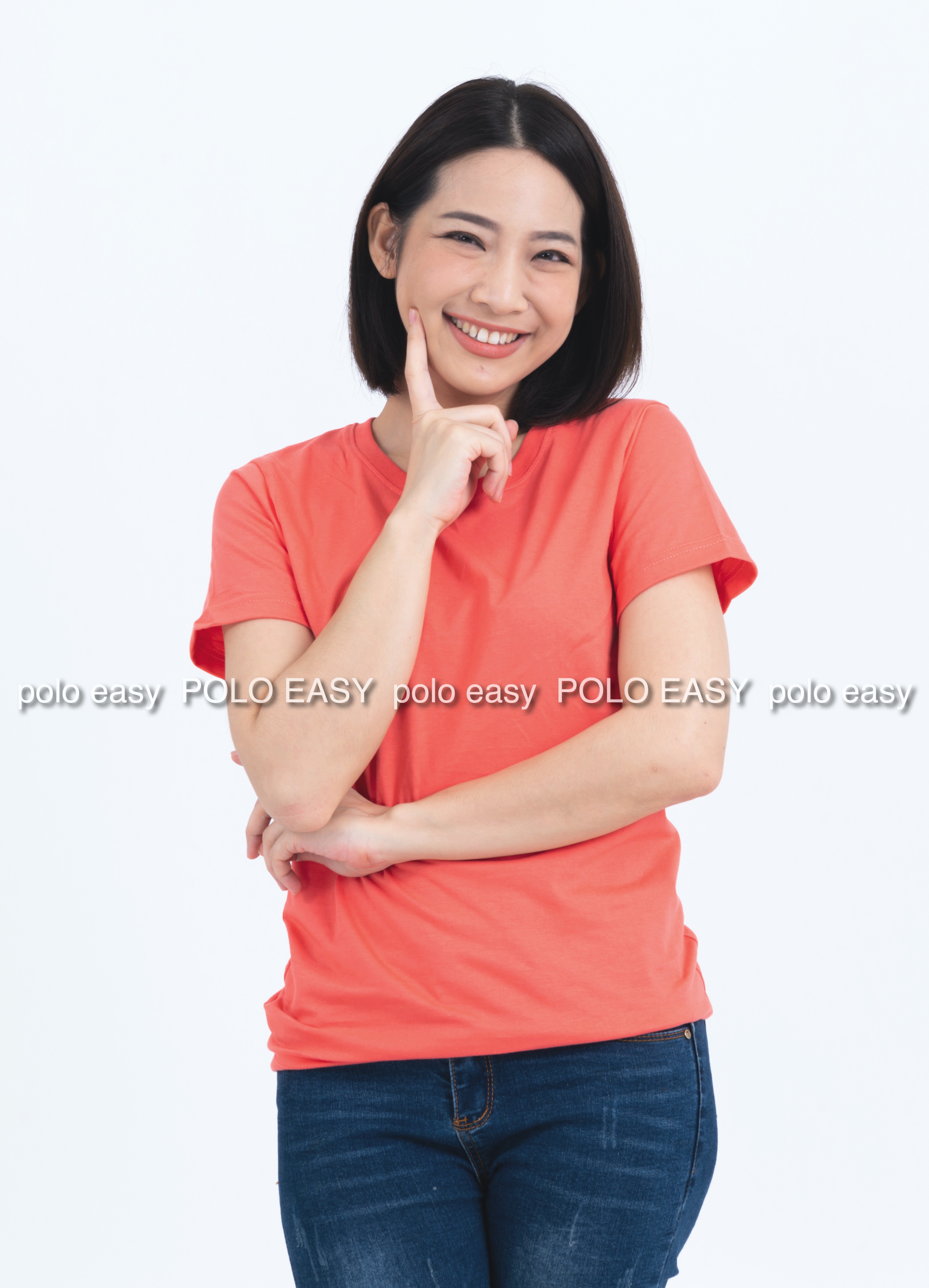 M เสื้อยืด สีโอลด์โรส คอกลม แขนสั้น Size M
