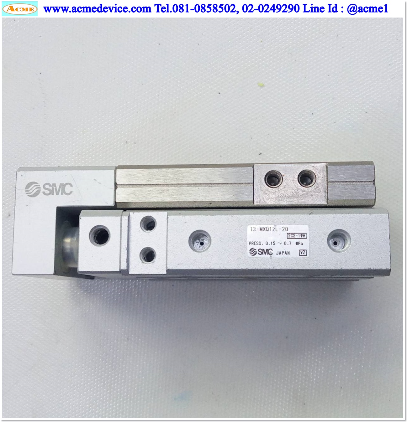 Guided Cylinder SMC รุ่น 13-MXQ12L-20, Bore 12 mm., Stroke 20 mm.