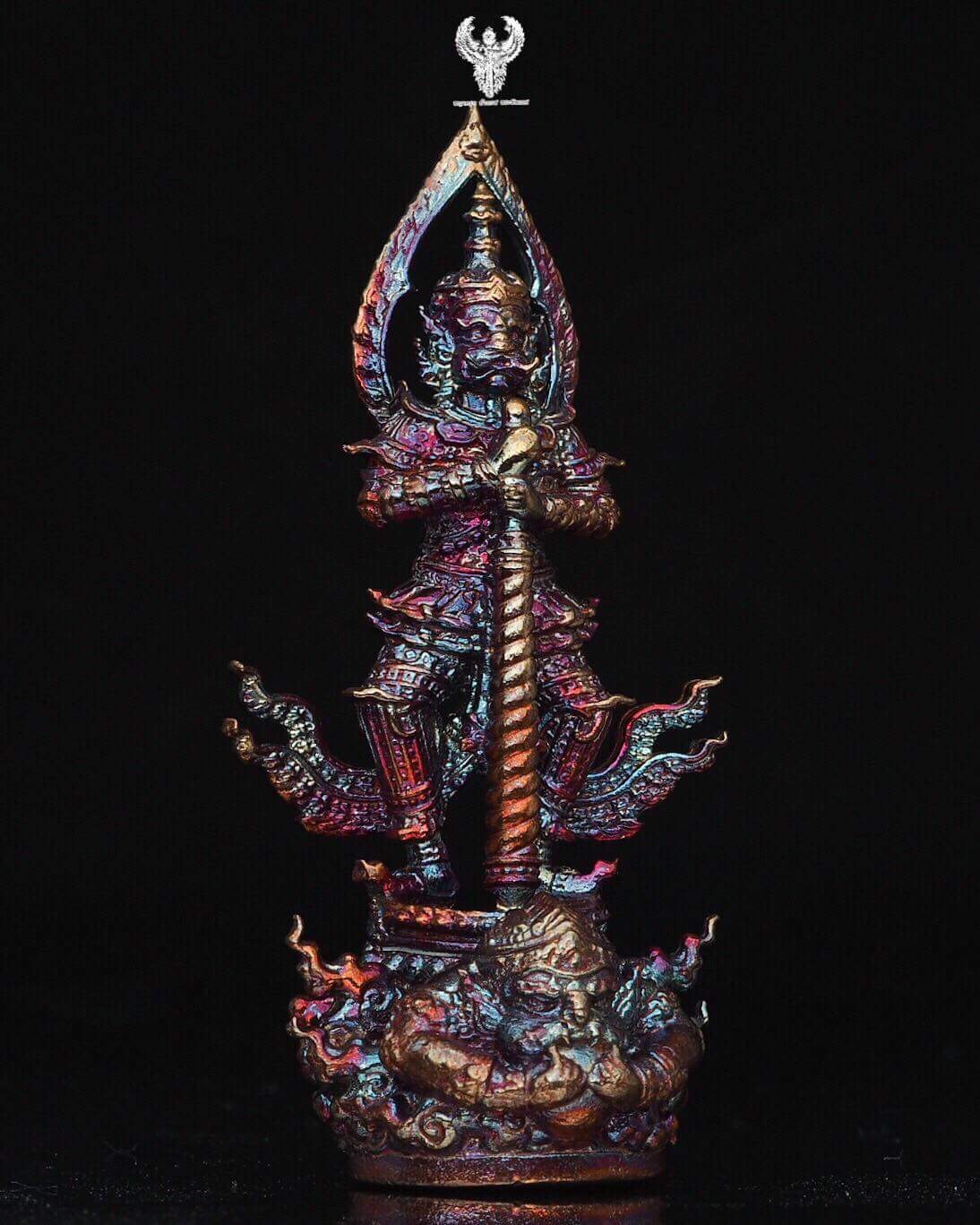 ท้าวเวสสุวรรณ ธเนศจอมราชันย์ เนื้อสัมฤทธิ์ผิวรุ้ง หลวงพ่อสนั่น วัดนารายณ์ทรงธรรม ลพบุรี