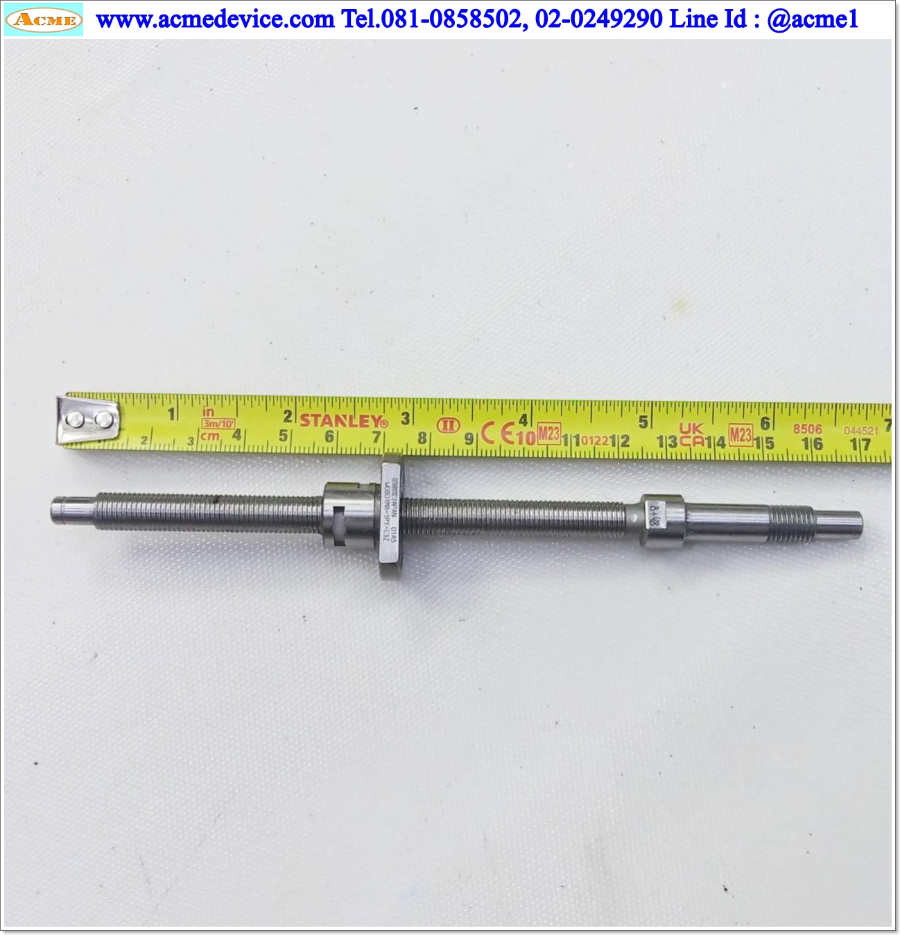 Ball Screw NSK รุ่น W0801MA-1PY-C3Z1, ขนาด 8 x 170 mm., Pit 2 mm.
