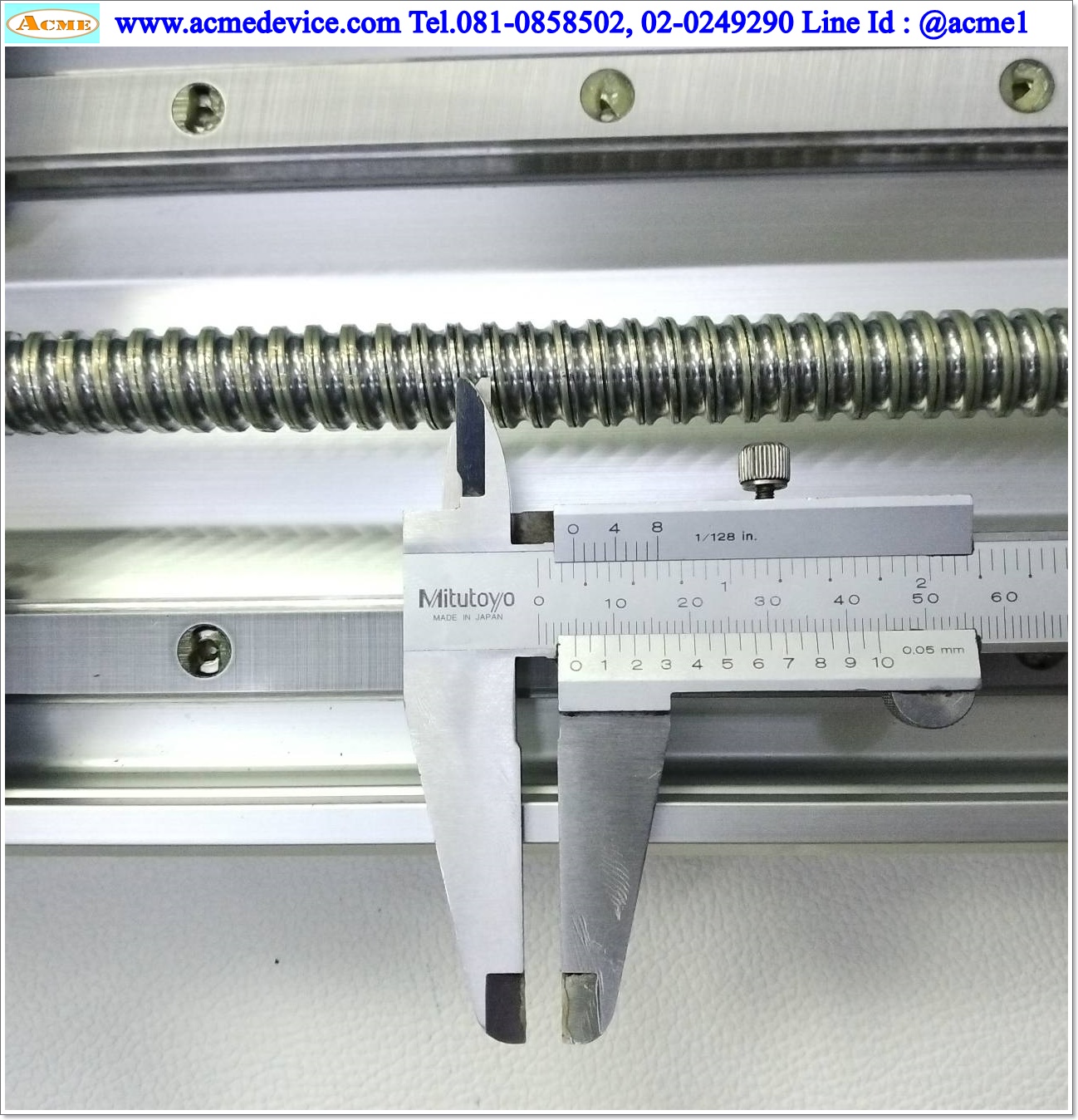 แกนสำเร็จรูป Ball Screw Toyo รุ่น ETH14-L5-400-BL-M20B-C4-P, ขนาด 135 x 660 mm., แกนโต 15 mm., Stroke 400 mm., Pit 5 mm.