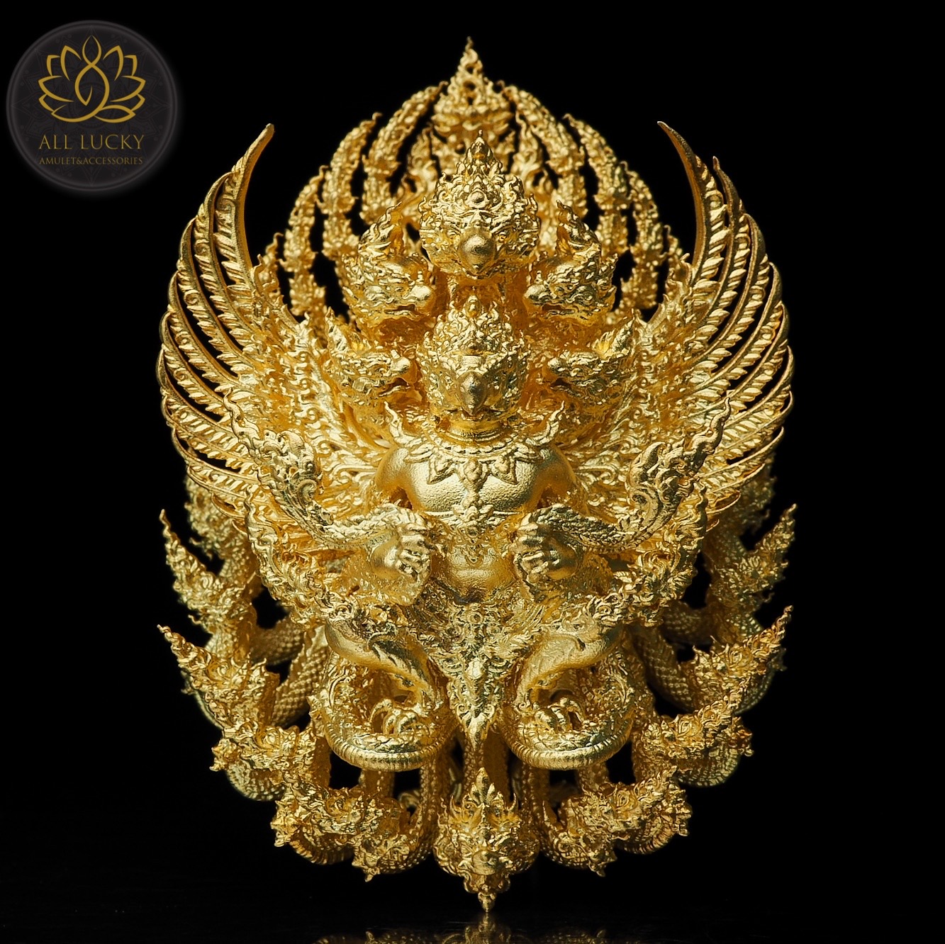 ครุฑปรกมหิทธานุภาพ วัดบางใหญ่ สมุทรสงคราม เนื้อชนวนมวลสารชุบทอง . เลข 63