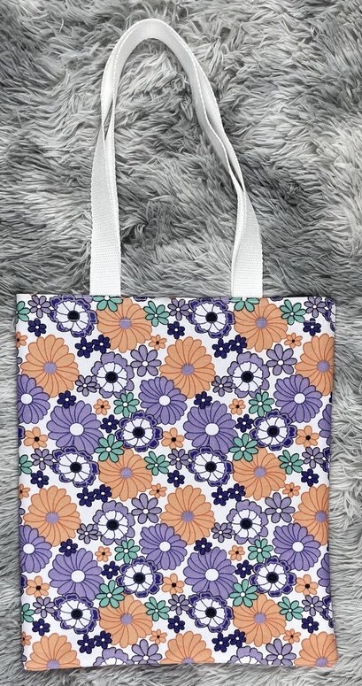 (ของแถม)ถุงผ้าแคนวาสลายดอกไม้