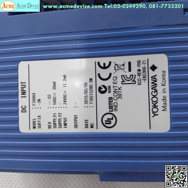 PLC YOKOGAWA รุ่น F3XH04, DC INPUT