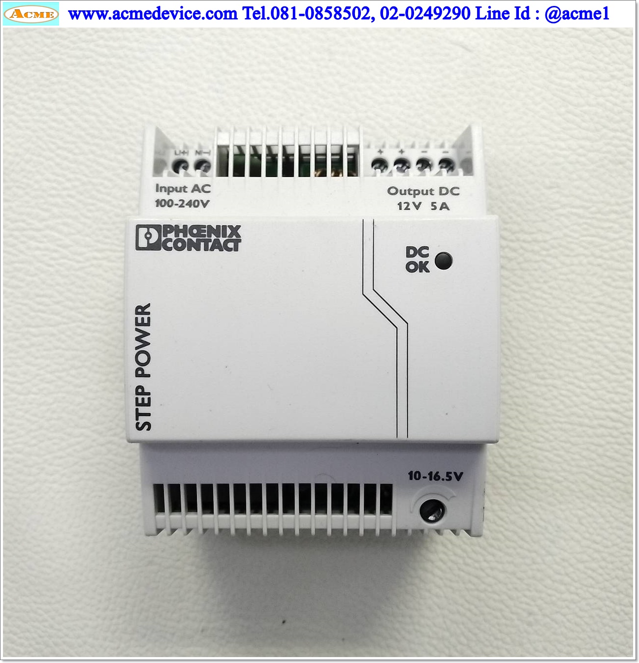Power Supply Phoenix Contact รุ่น STEP-PS/1AC/12DC/5, Output 12V, 5A, 60W