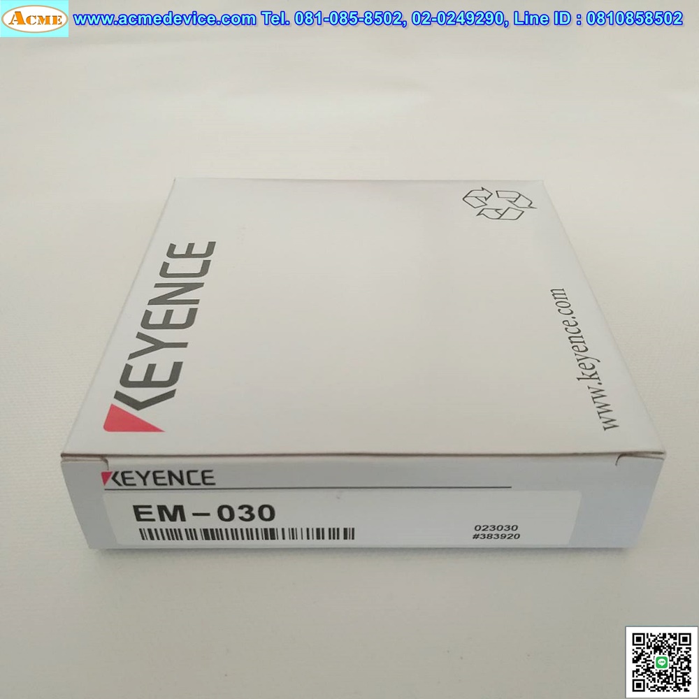 Proximity Keyence รุ่น EM-030, M3, ระยะ 0.6mm, NO, NPN, Inductive