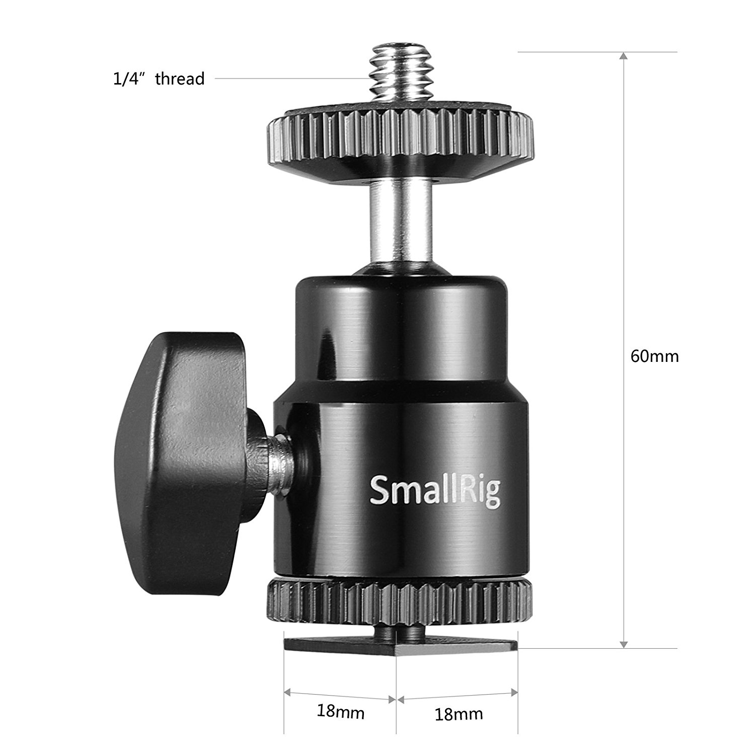 SMALLRIG® Cold Shoe to 1/4" Threaded Adapter 761