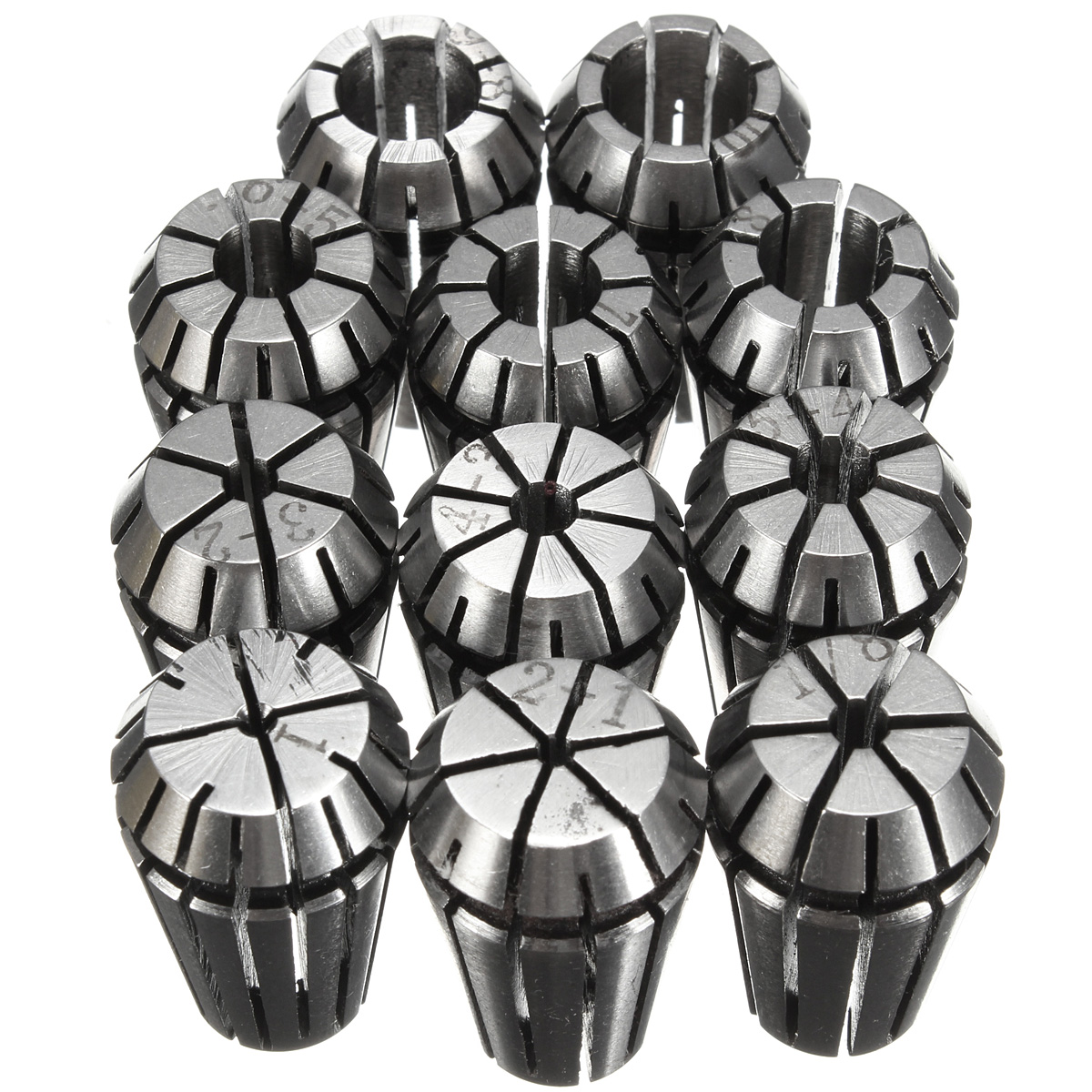 ชุดหัวคลอเลต ER16 11 ชิ้น 11Pcs Full ER16 Precision Spring Collet Set CNC Milling Lathe Tool & Workholding