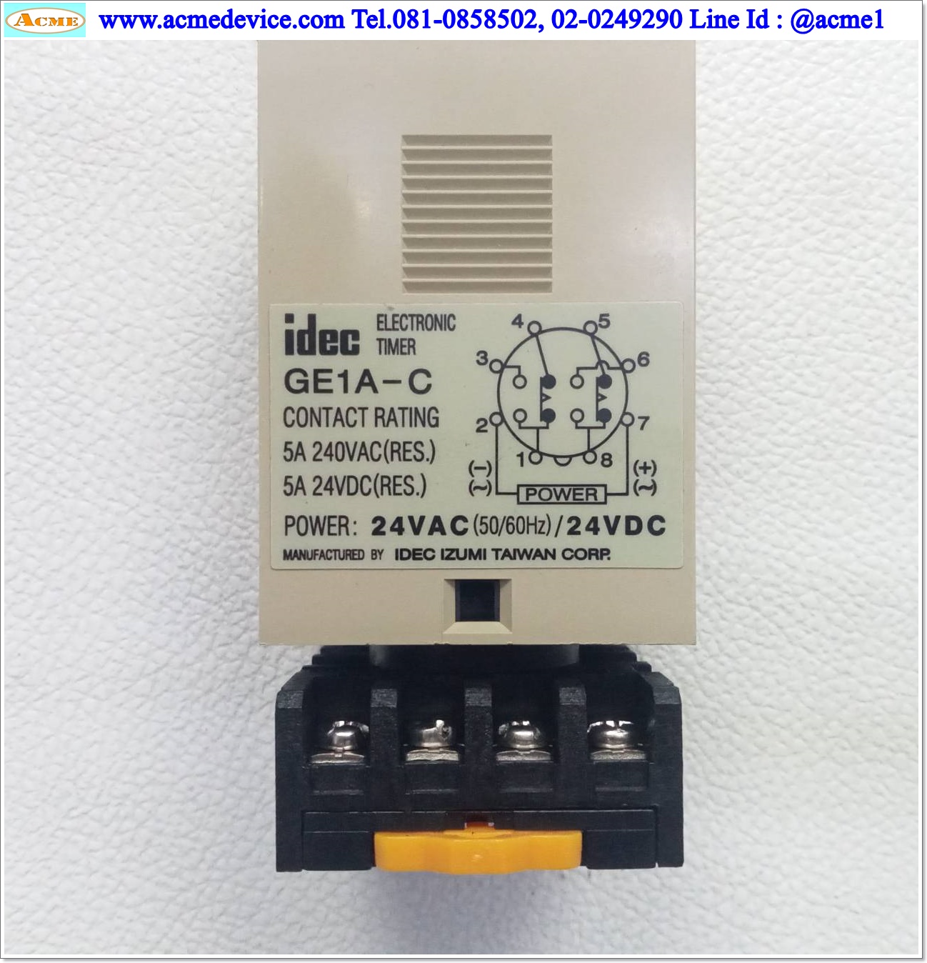 Timer Idec รุ่น GE1A-C10HAD24, 0.1s - 10h, 24V