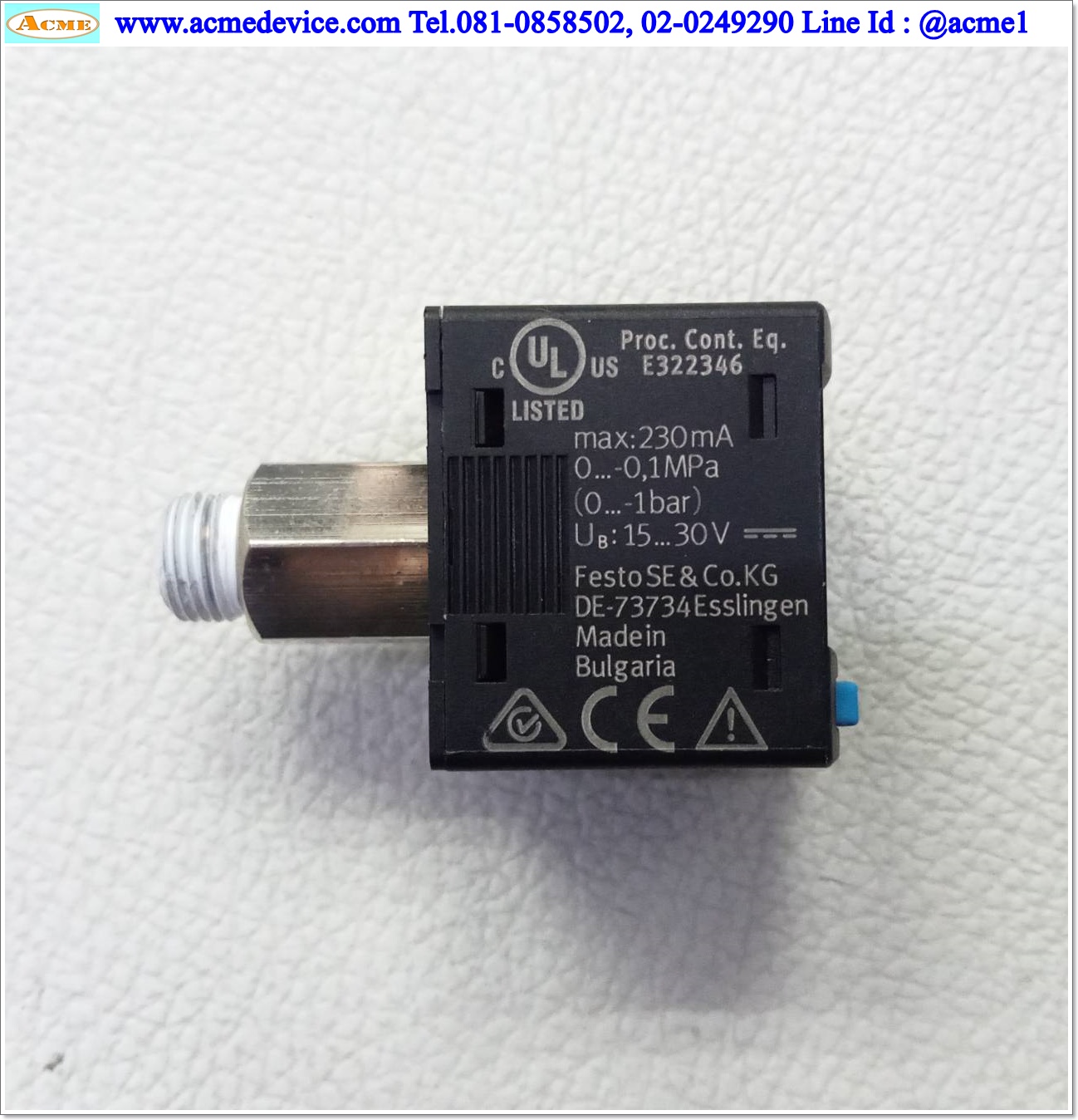 Vacuum Festo รุ่น SPAN-V1R-G18M-PN-PN-L1, 0 to -0.1MPa, NPN/PNP, NO/NC