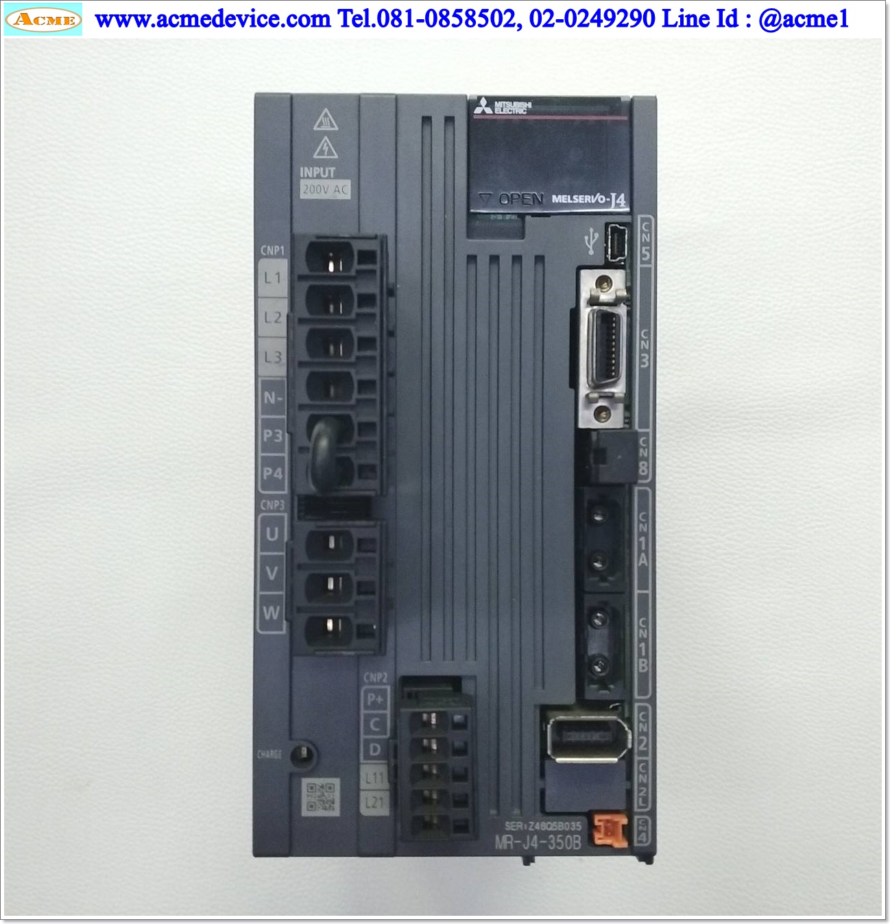 Servo Drive Mitsubishi รุ่น MR-J4-350B, 3.5kW