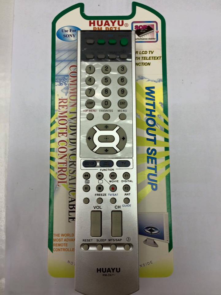 รีโมทรวมทีวี Sony ใช้ได้ทุกรุ่น รุ่นD671