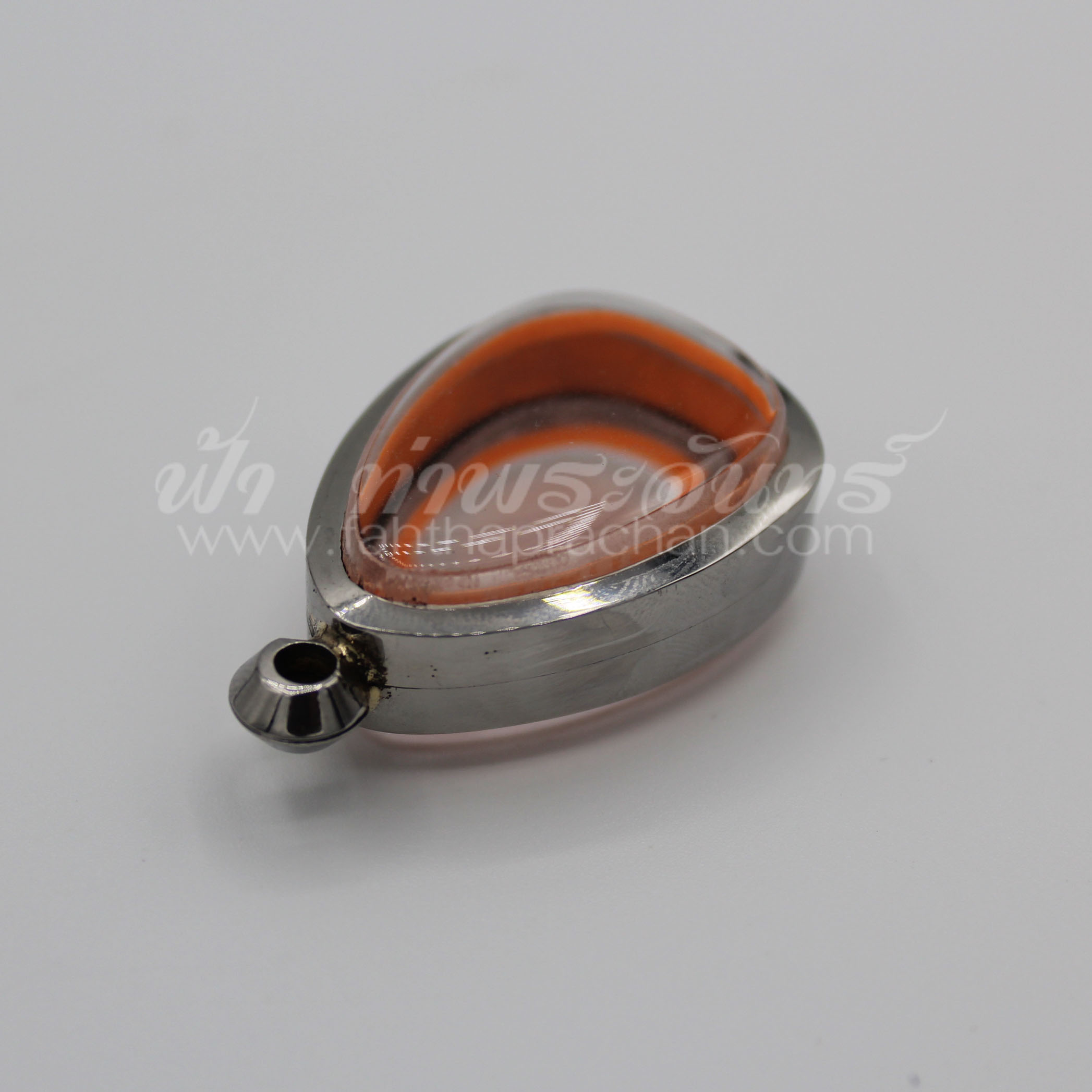 ตลับพระกลีบบัว สองหน้า สแตนเลสพุก