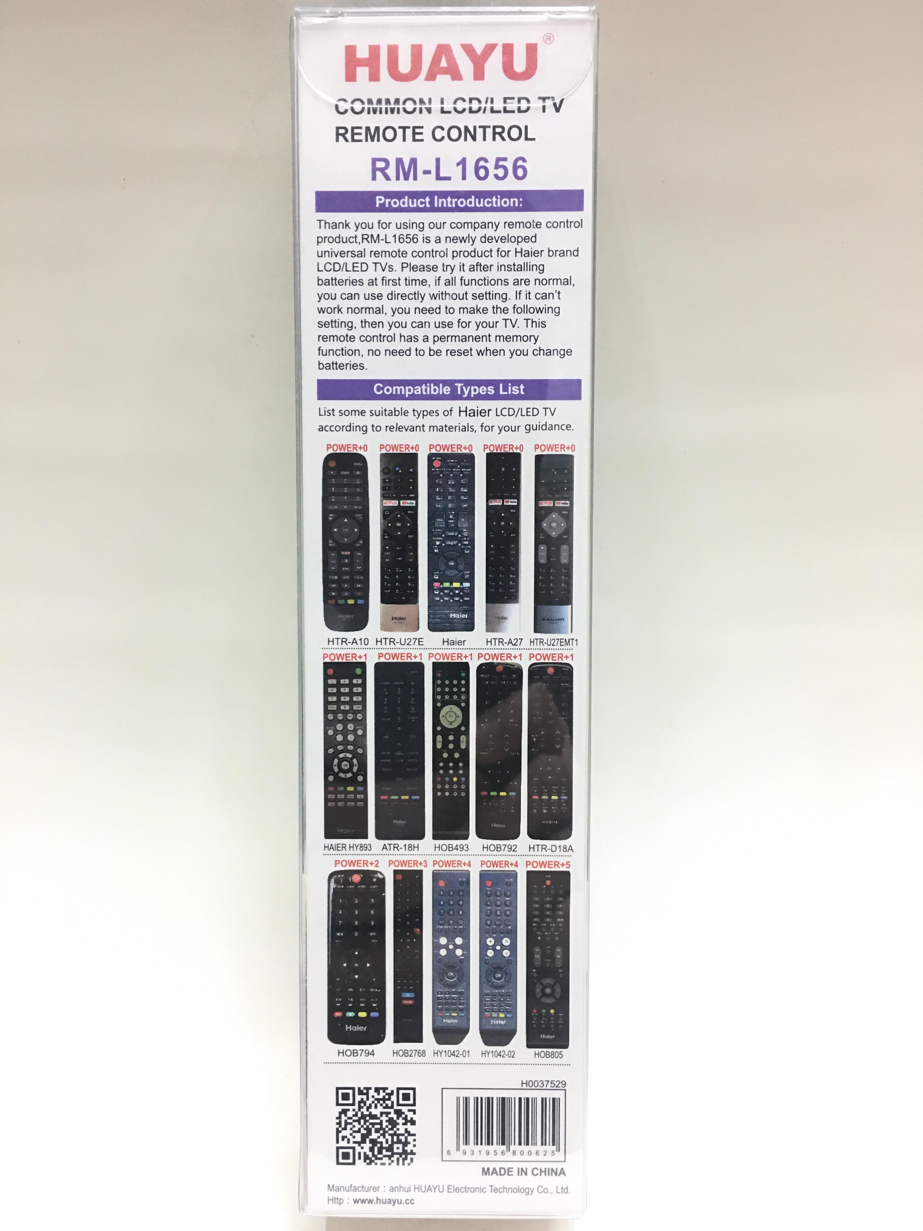 รีโมทสมาร์ททีวี Haier รุ่น L1656 ใช้กับทีวี Haier ได้ทุกรุ่น