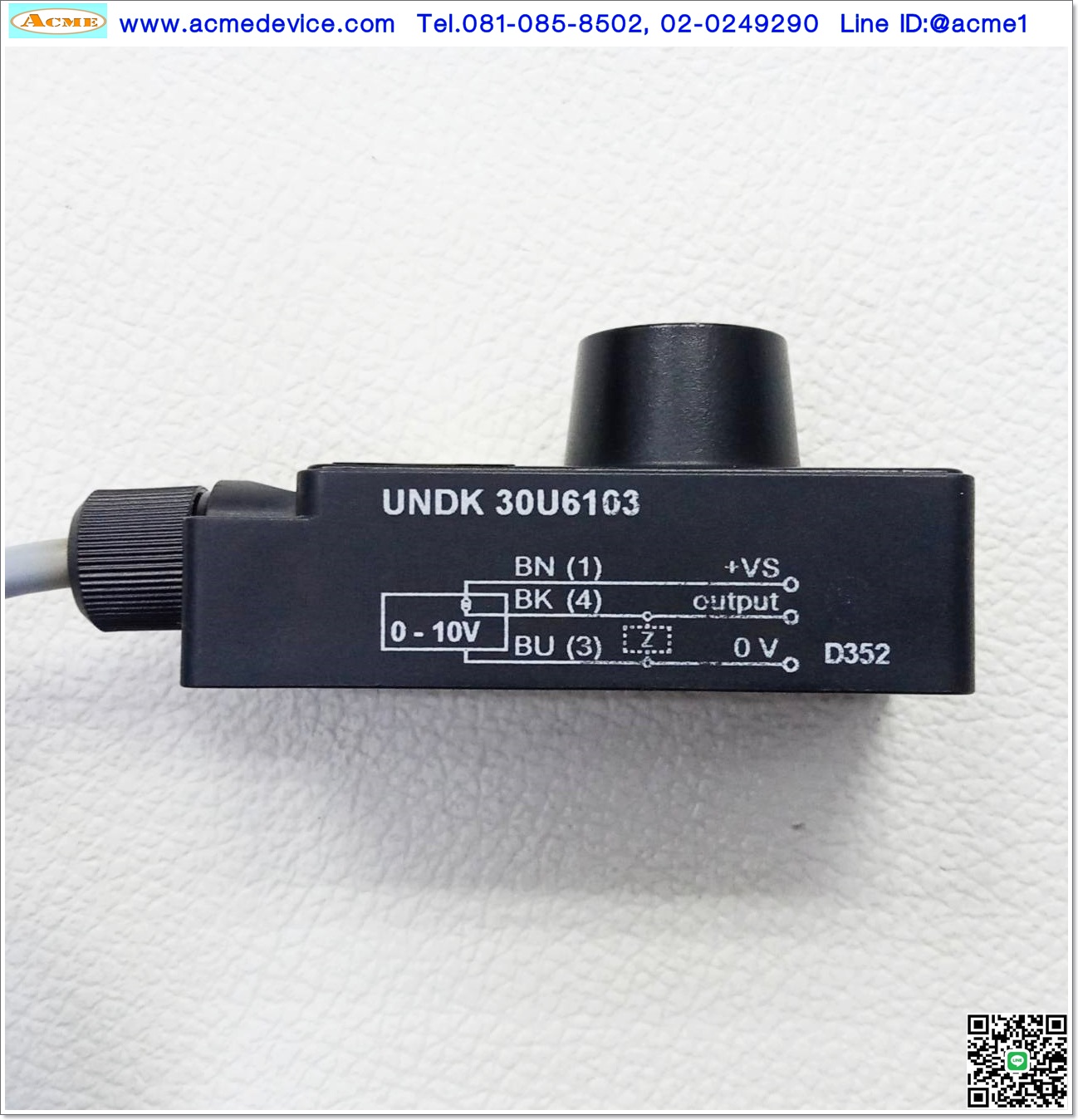 Ultrasonic Takex รุ่น USF-S100AN, Analog PNP, Analog Out Voltage 0-10V & 10-0V, ระยะ 0.1-1M