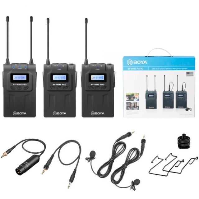 Boya BY-WM8 Pro-K2 ไมค์ไร้สาย UHF Wireless Microphone (ประกันศูนย์ 1 ปี)