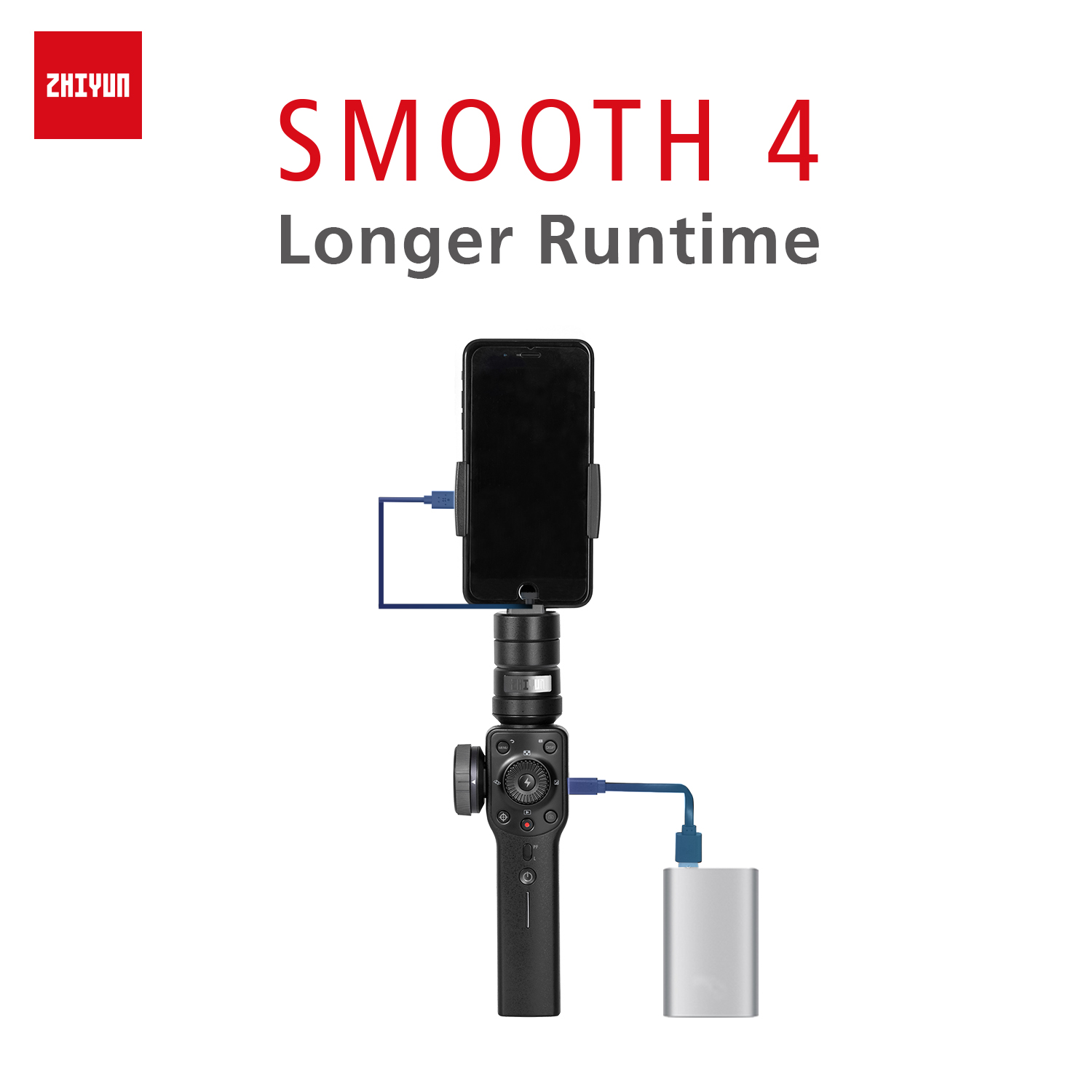 Zhiyun Smooth4 Smartphone Gimbal (Black) รับประกันศูนย์ไทย 1 ปี
