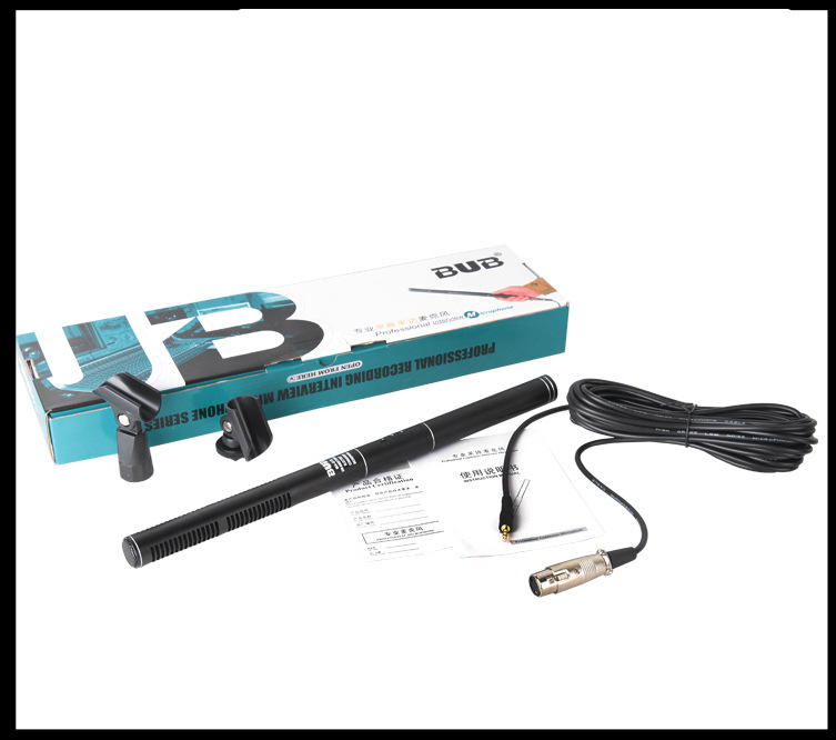 ไมโครโฟน shotgun ยี่ห้อBUB MA-G18สำหรับกล้องDSLR หรือกล้องวิดีโอ โหมดรับเสียงระยะไกลและระยะใกล้