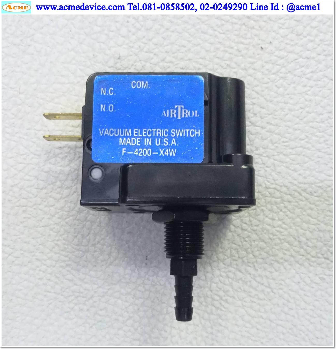 Vacuum Switch Airtrol รุ่น F-4200-X4W, Range 0.5 to 4 in.Hg, Current rating 3A