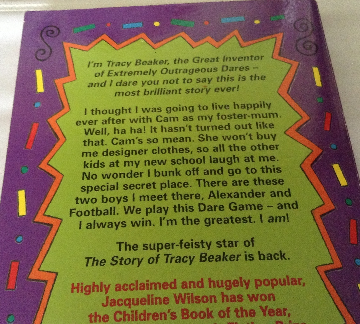 The dare game Tracy beaker is back jacqueline wilson ราคา 150