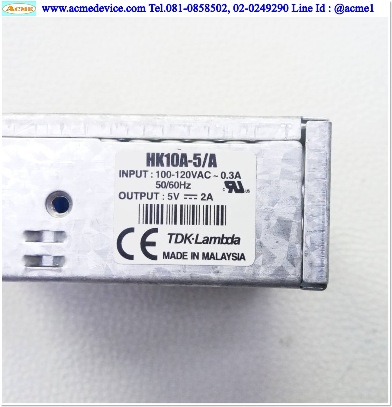 Power Supply TDK รุ่น HK10A-5/A, Output 5V, 2A, 10W, Power Input 100-120 Vac