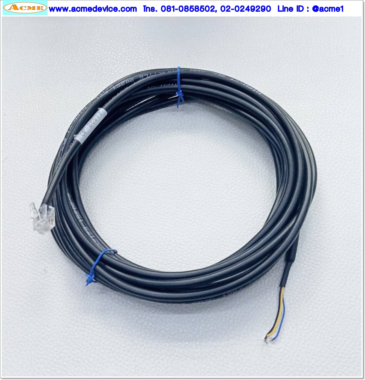 Cable Link Touch screen รุ่น OP-86917, For PLC KV/KZ , 5m, RS232 (น้ำเงิน=TXD, เหลือง=RXD, ดำ=SG)