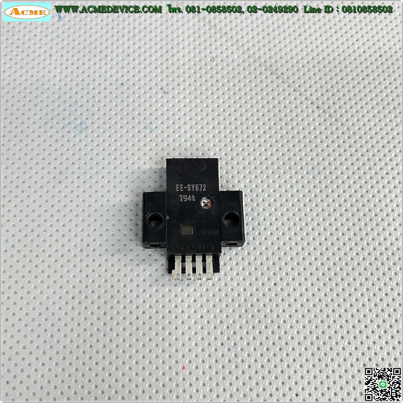 Photoelectric Omron รุ่น EE-SY672, ระยะ 1-5mm, NPN, Light-ON ,Dark-ON (รับ-ส่งในตัวด้านหน้า)