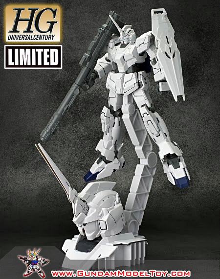 HGUC 1/144 LIMITED RX-0 UNICORN GUNDAM DESTROY MODE + HEAD DISPLAY BASE ลิมิตเตด ยูนิคอร์น กันดั้ม + เฮด ดิสเพลย์ เบส
